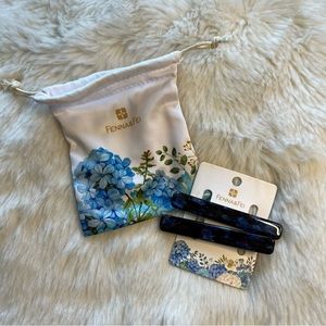 Blue Hair Clip Set